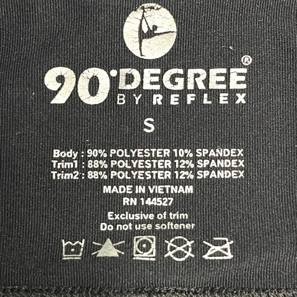 90 Degree By Reflex Gray & Black With Mesh Side Panels Leggings Small Gym - Picture 5 of 10